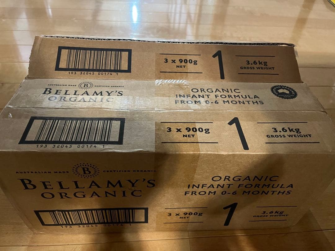 【送料込】ベラミーズ オーガニック 粉ミルクstep1 0-6ヶ月 6缶セット