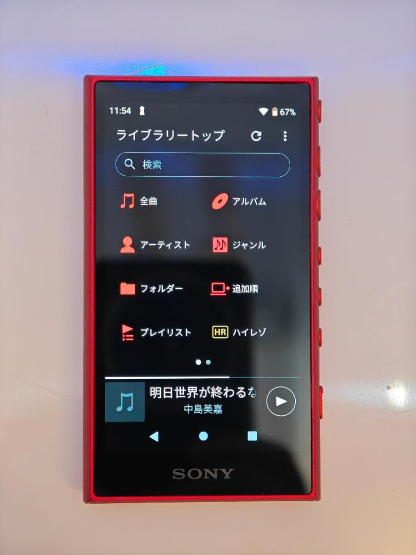SONY NW-A105 レッド ウォークマン　WALKMAN