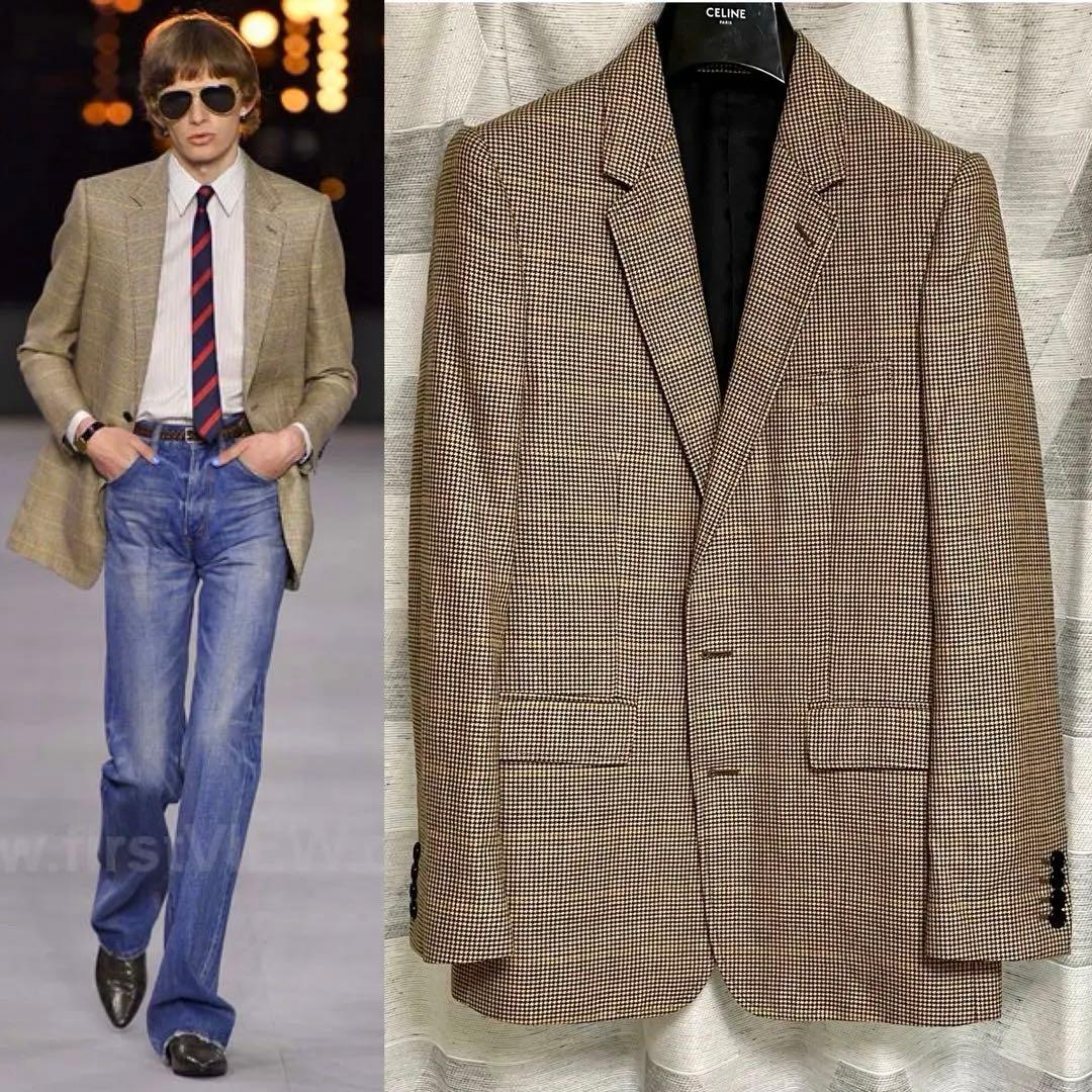 20SS Celine プリンスオブウェールズ チェックテーラードジャケット
