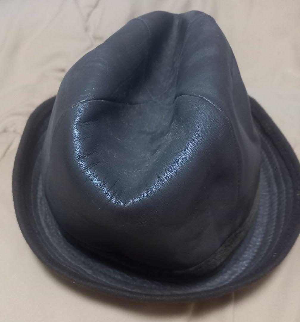 レザーハット　ヴィンテージ　Unknown　607080s フェルト