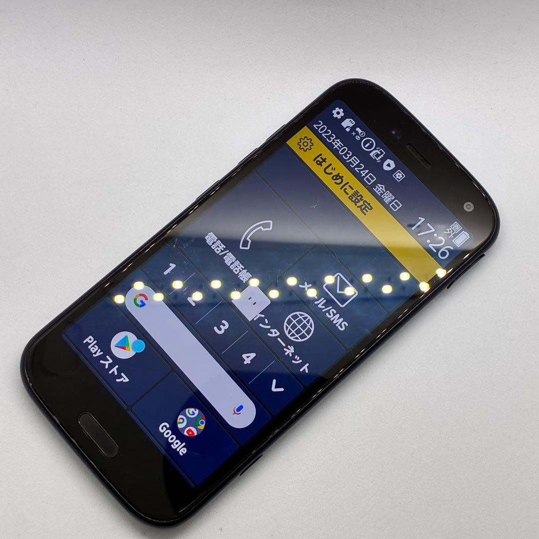 SIMフリー 本体 らくらくスマートフォン 64 GB ネイビー　8150