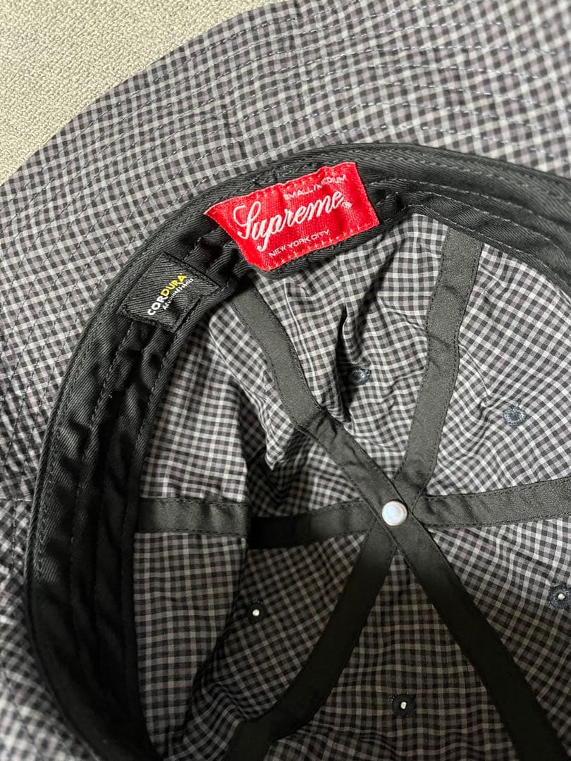 帽子 Supreme Cordura Plaid Bell Hat Black S/M