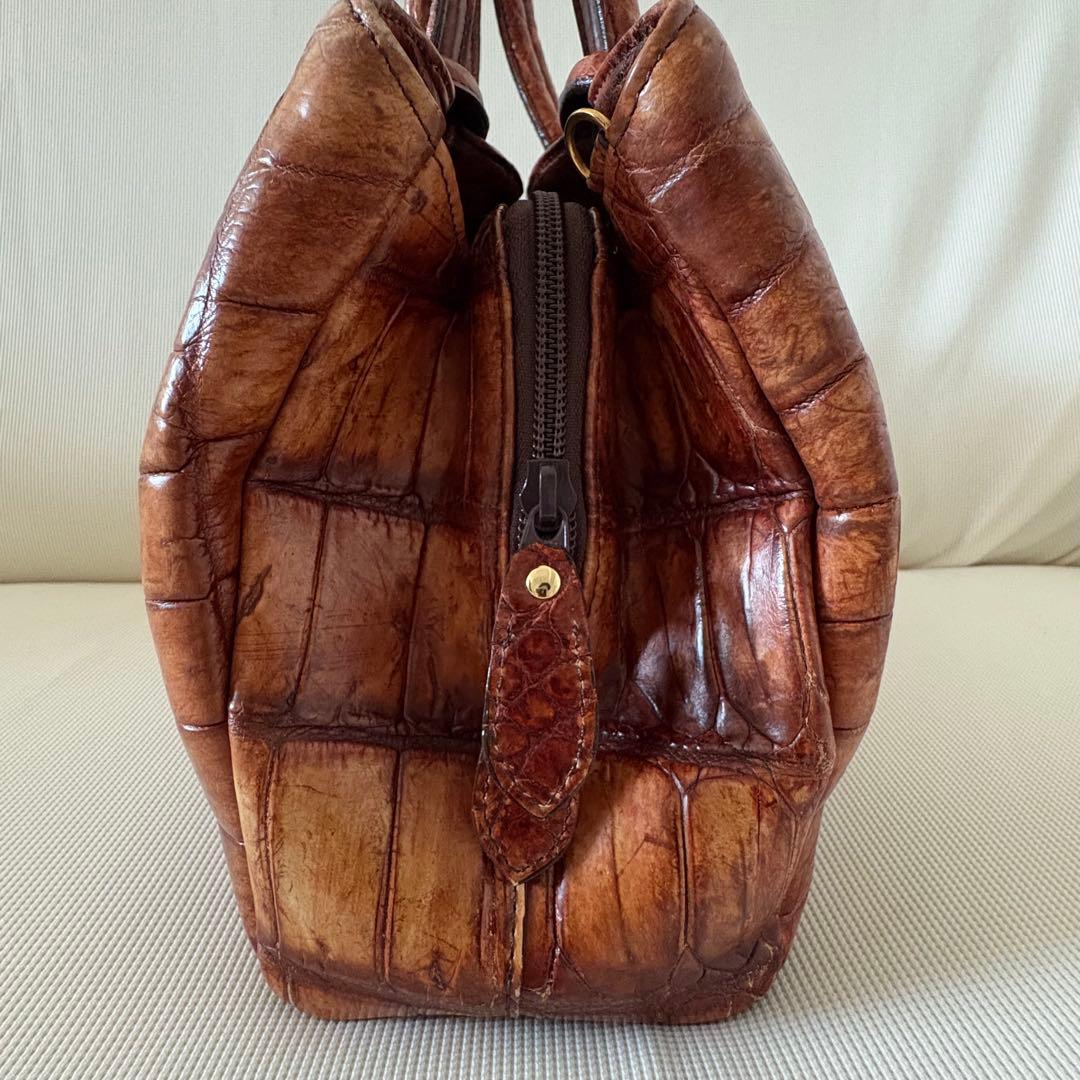 【美品】JRA認定 クロコダイル レザー 2WAY ハンドバッグ 本革 高級感