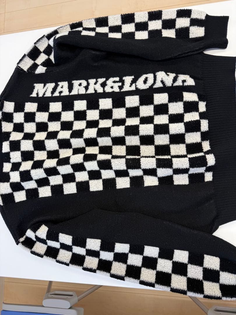 MARK & LONA チェック柄ニットセーター 50