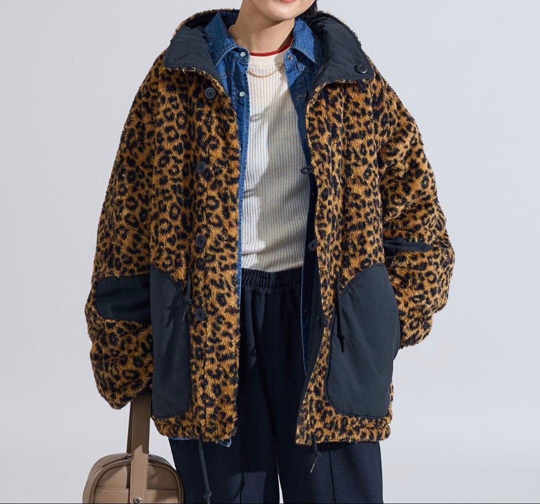 フリークスストア　リバーシブル レオパードボアジャケット