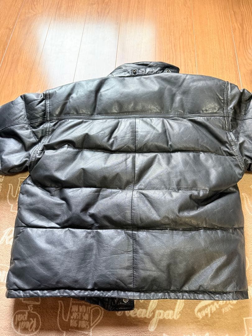 Harley Davidson ブラック ダウンジャケット　レザーダウン