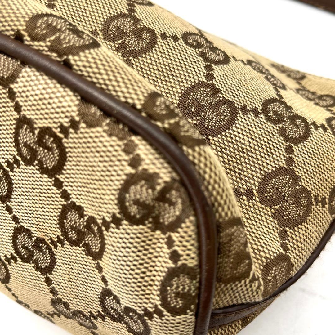 グッチ ハンドバッグ アクセソ GGキャンバス ポーチ 茶 FS316