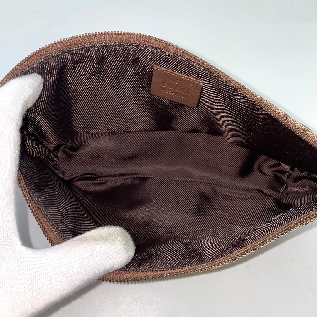 グッチ ハンドバッグ アクセソ GGキャンバス ポーチ 茶 FS316