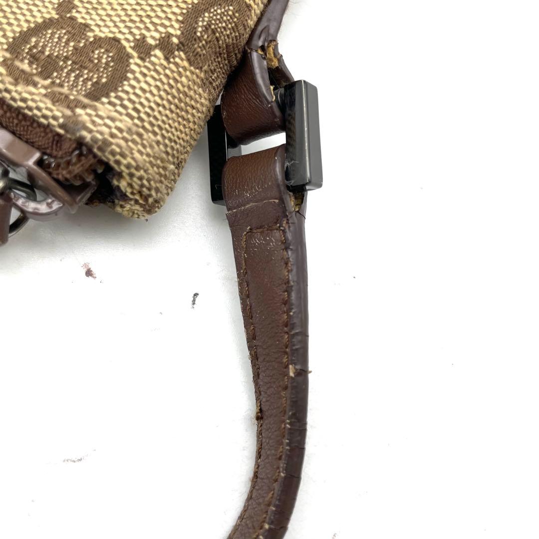 グッチ ハンドバッグ アクセソ GGキャンバス ポーチ 茶 FS316