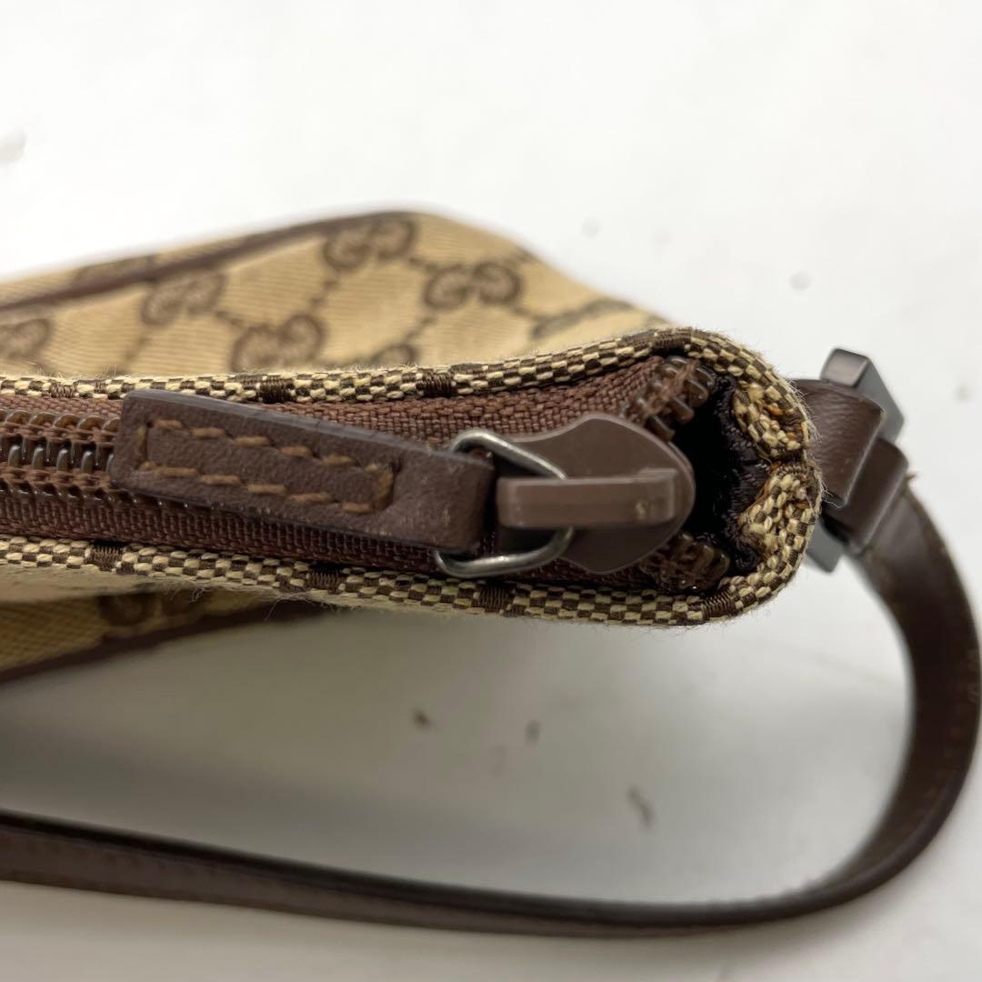 グッチ ハンドバッグ アクセソ GGキャンバス ポーチ 茶 FS316