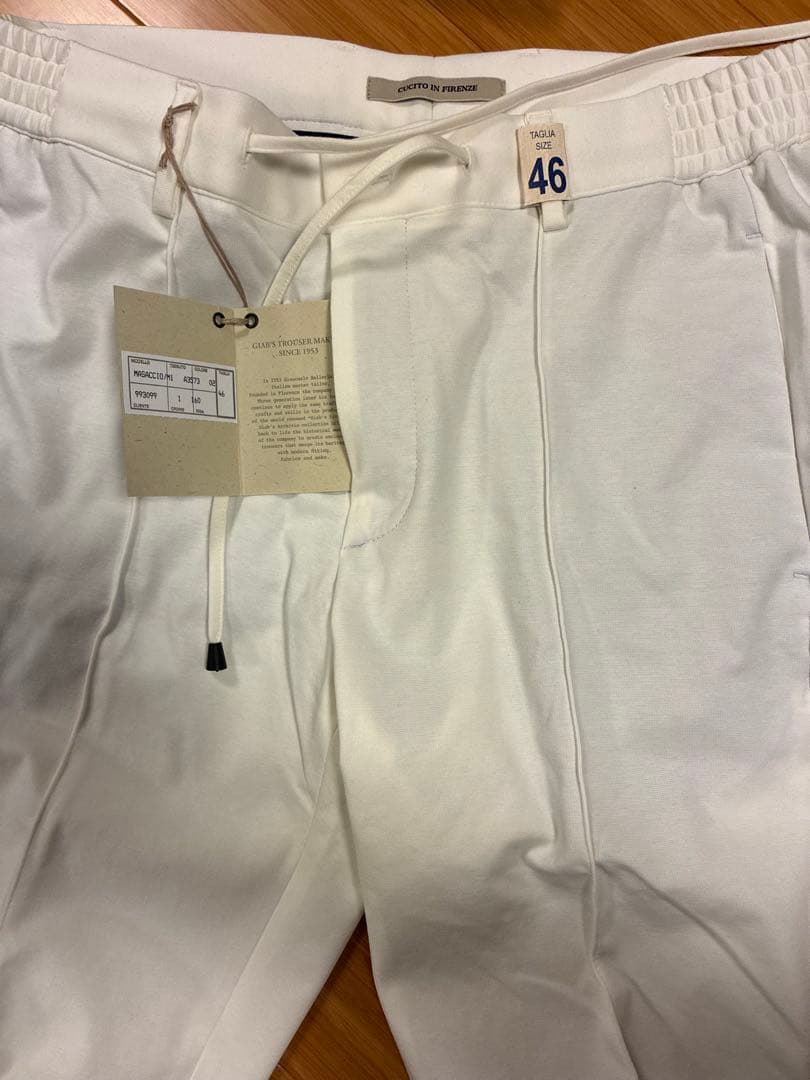 ジャブスアルキヴィオ giabsarchivio ホワイト スラックス 46