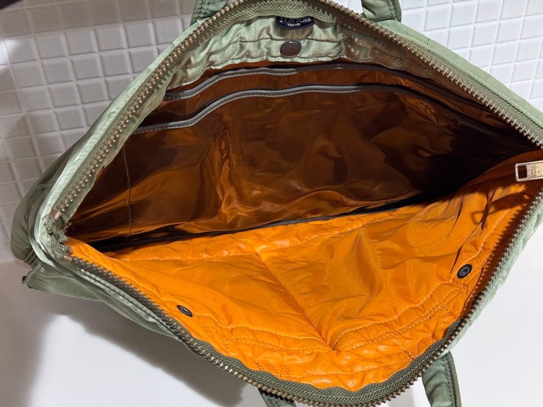 【希少】PORTER ポーター タンカー ブリーフケース セージグリーン バッグ