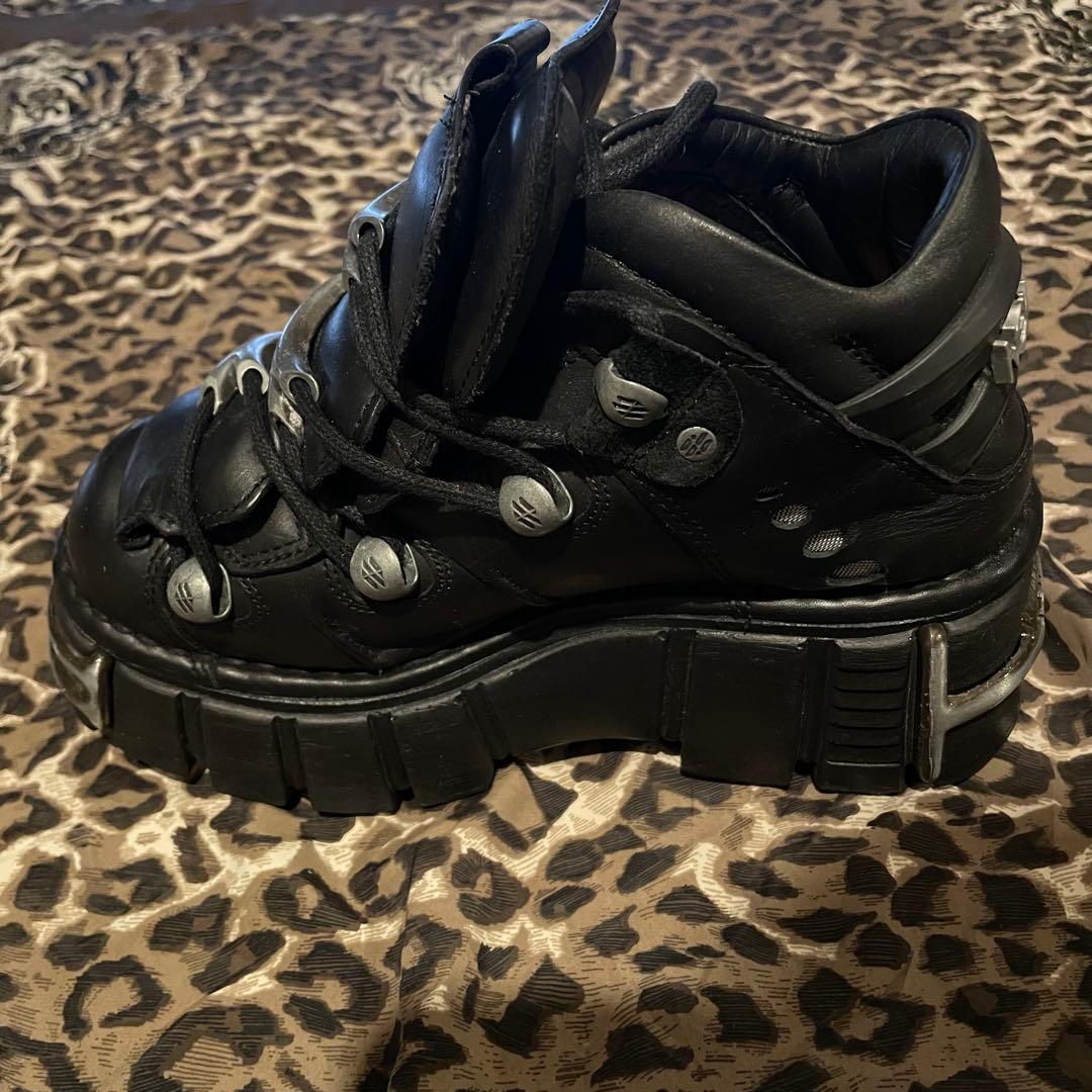 値下げ可 正規品 NEW ROCK ブラックレザーシューズ オリジナル