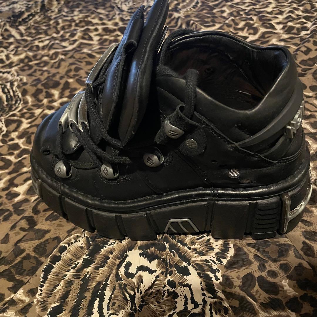 値下げ可 正規品 NEW ROCK ブラックレザーシューズ オリジナル