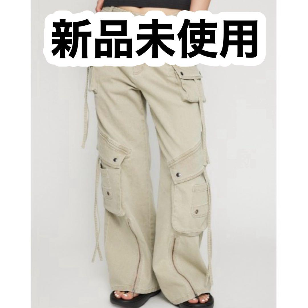 LAGUAGEM ラグアジェム ワイドフレアカーゴ パンツ デニム