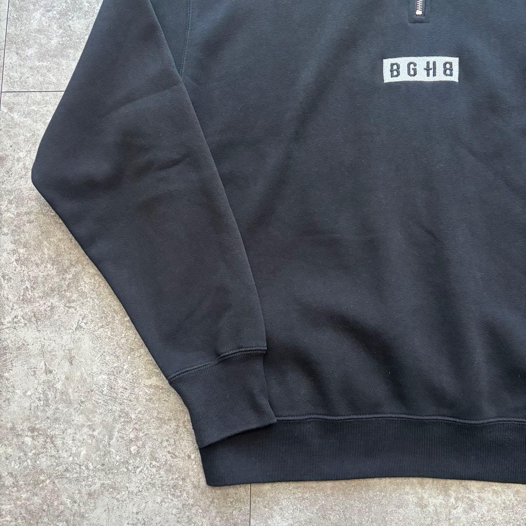 【美品】BAGARCH バガーチ　ブラック　ハーフジップ　トレーナー　裏起毛