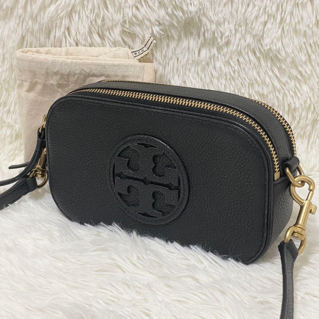 【未使用級】TORY BURCHトリーバーチ ショルダーバッグ ミラー ブラック