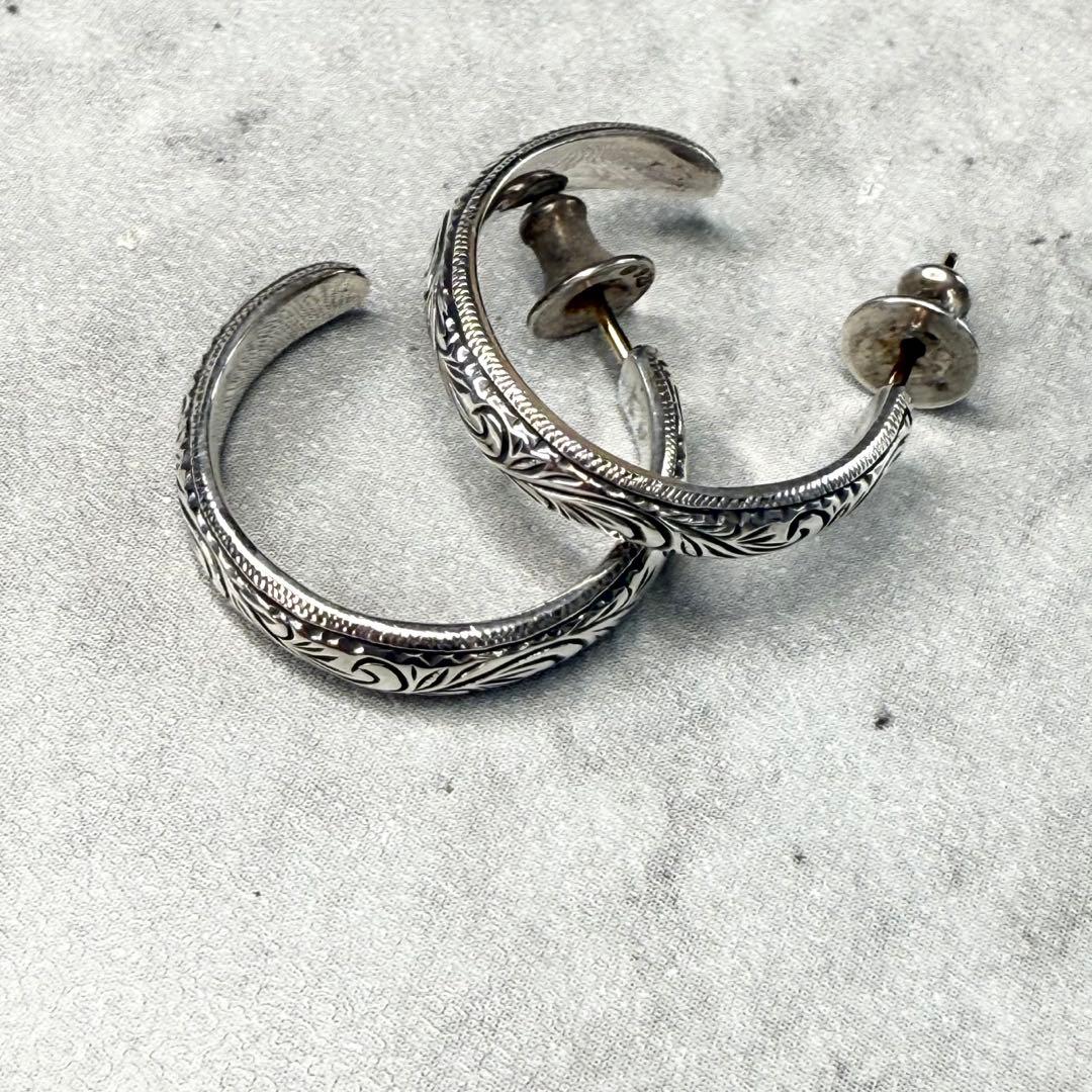 COOTIE クーティー アラベスク柄 シルバー950 ピアス 両耳用