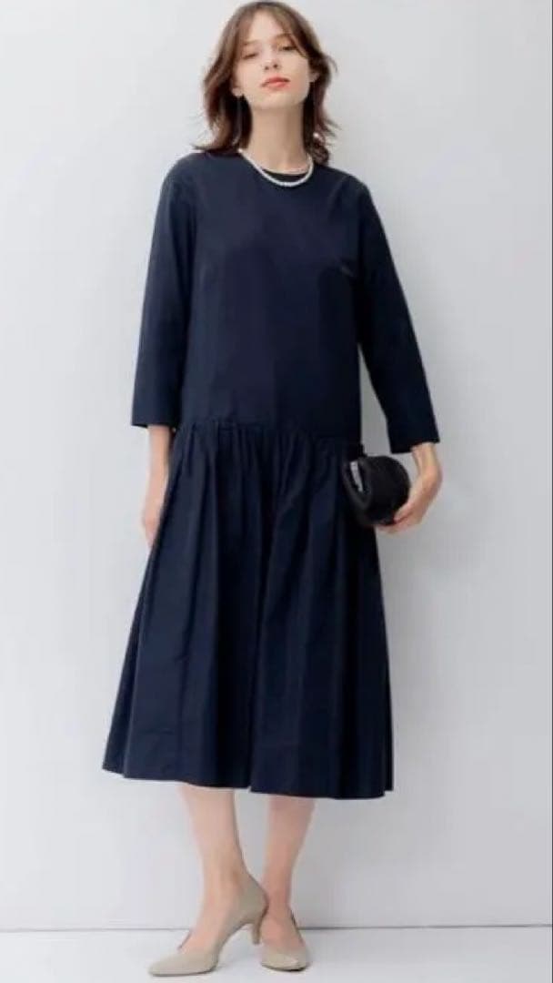 《セレモニー》 23区L 【APPLAUDIR】ソフトタフタ ドレス　ワンピース