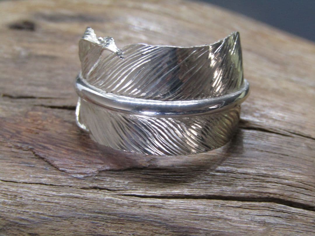 17号　フリーサイズ　フェザーリング　SV950　インディアンジュエリー