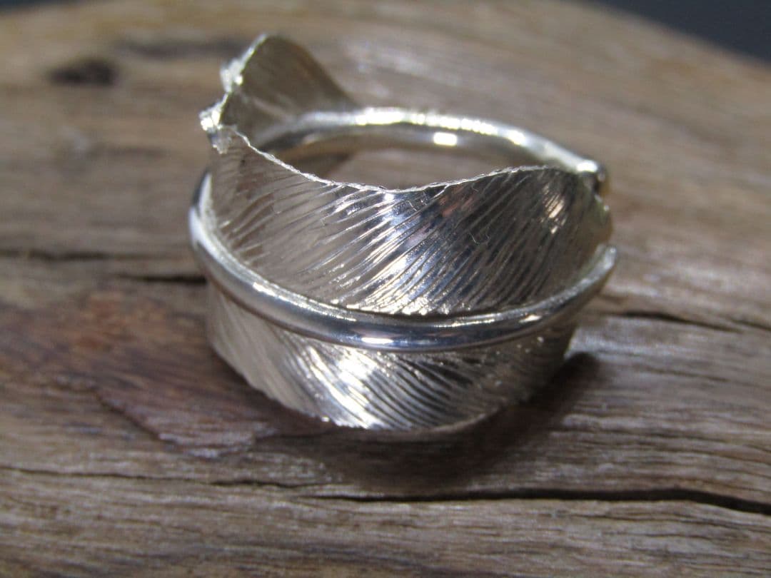 17号　フリーサイズ　フェザーリング　SV950　インディアンジュエリー