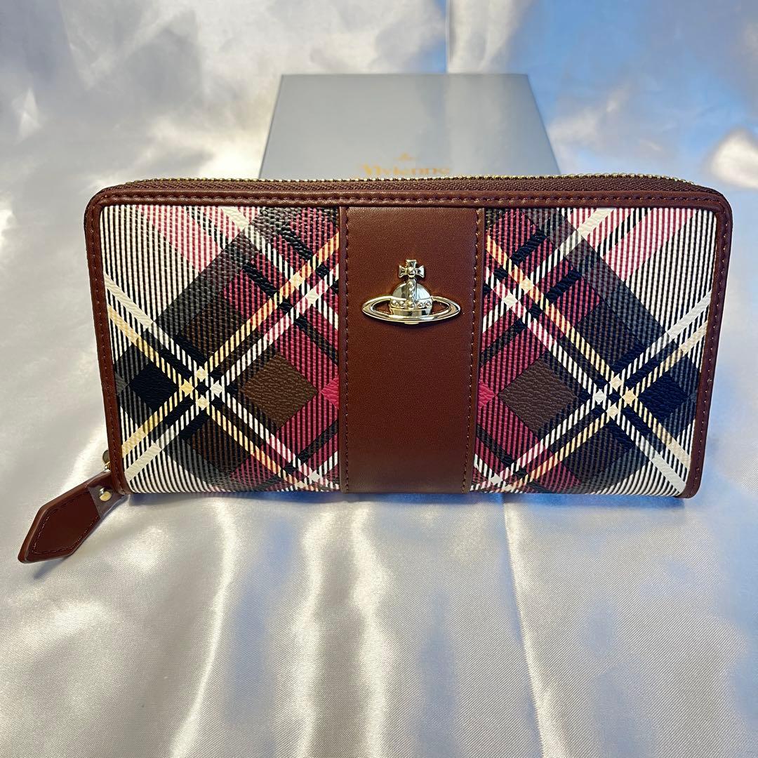 新品 Vivienne Westwood 珍しいコーヒー柄 長財布 バレンタイン