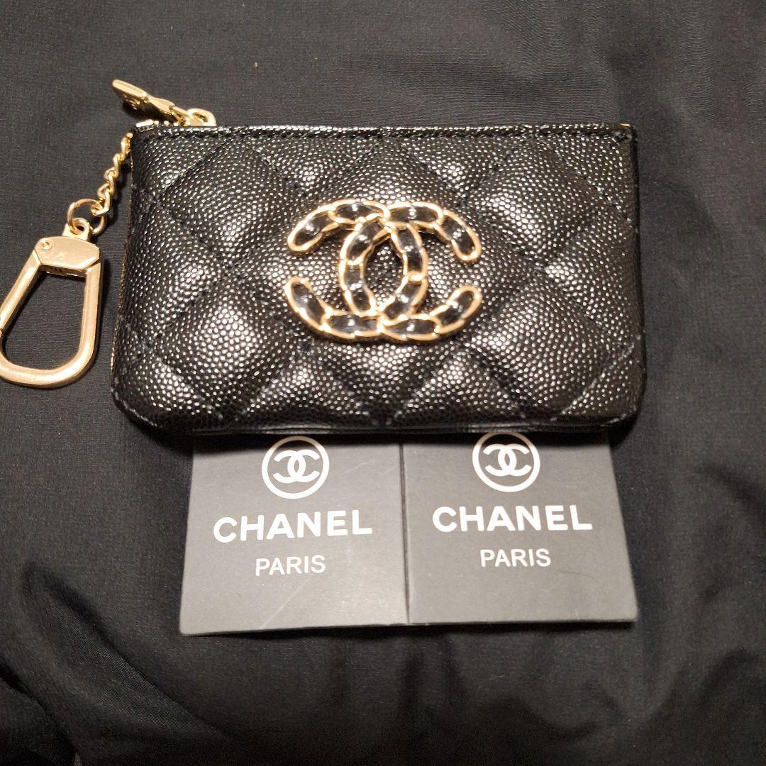 大人気❣️シャネル ノベルティ ケース ブラック チェーンロゴ 激かわ♡