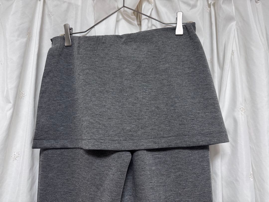 smyeon レイヤードフレアパンツ グレー M