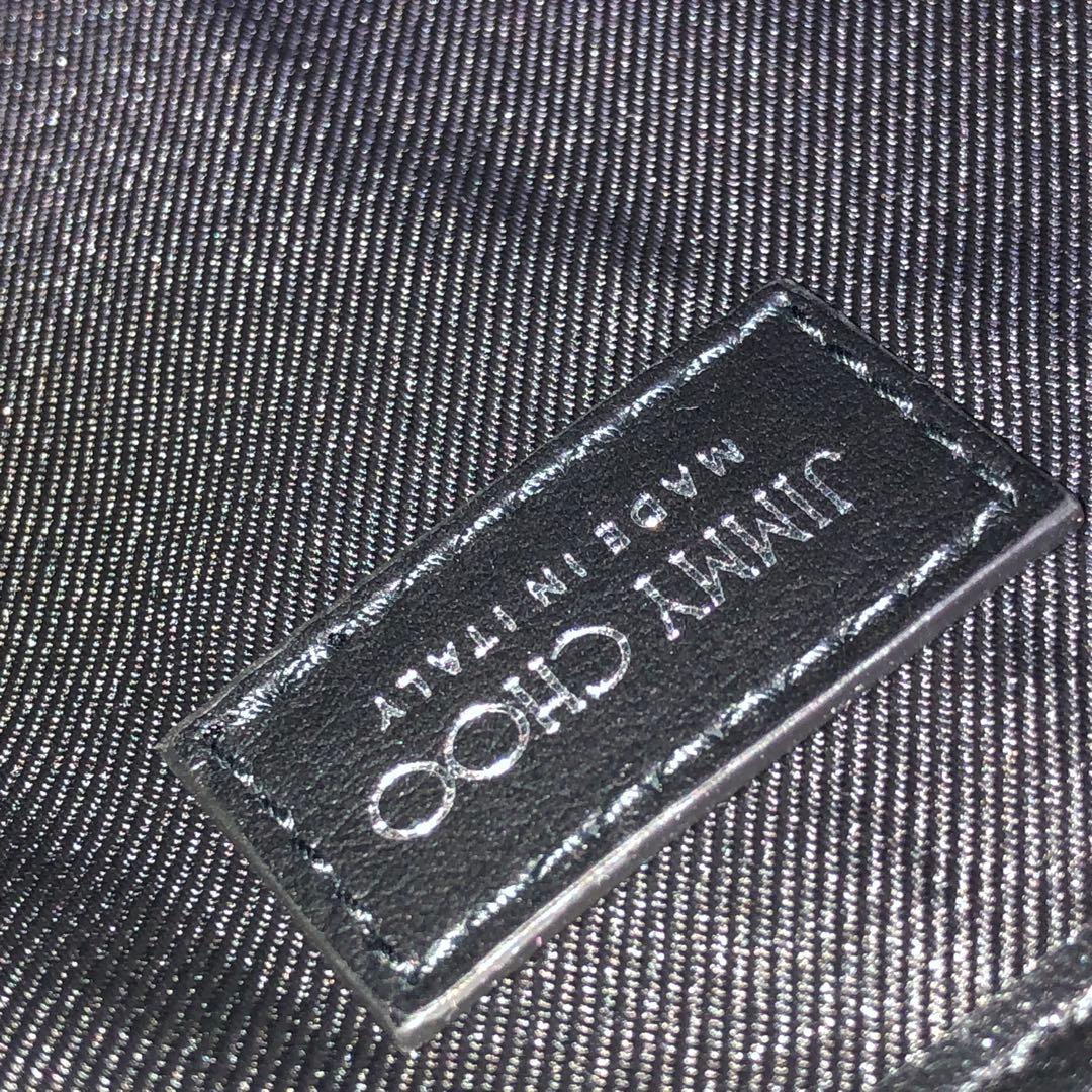 新品　ジミーチュウ　セカンドバッグ　クラッチバッグ　スタッズ　スター　レザー　黒