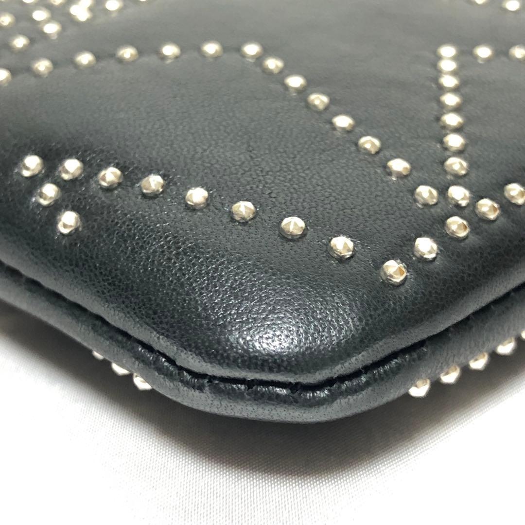 新品　ジミーチュウ　セカンドバッグ　クラッチバッグ　スタッズ　スター　レザー　黒