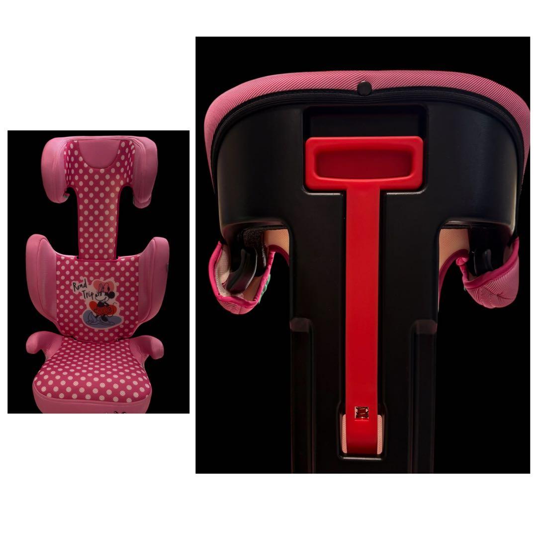 【期間限定割引】美品 ディズニー ハイバックジュニアシート ミニーマウスデザイン