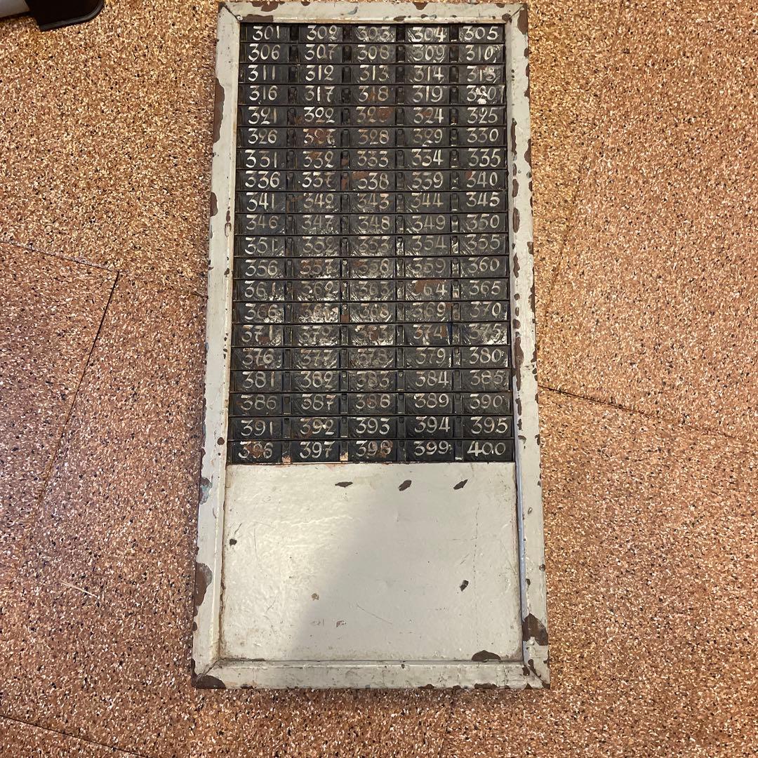 アンティーク　アイアン　ナンバー　美品　鉄　古道具　カード入れ　コーヒーチケット