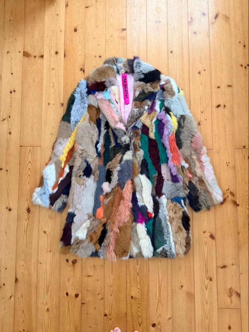 the hepstar マルチカラー 毛皮コート