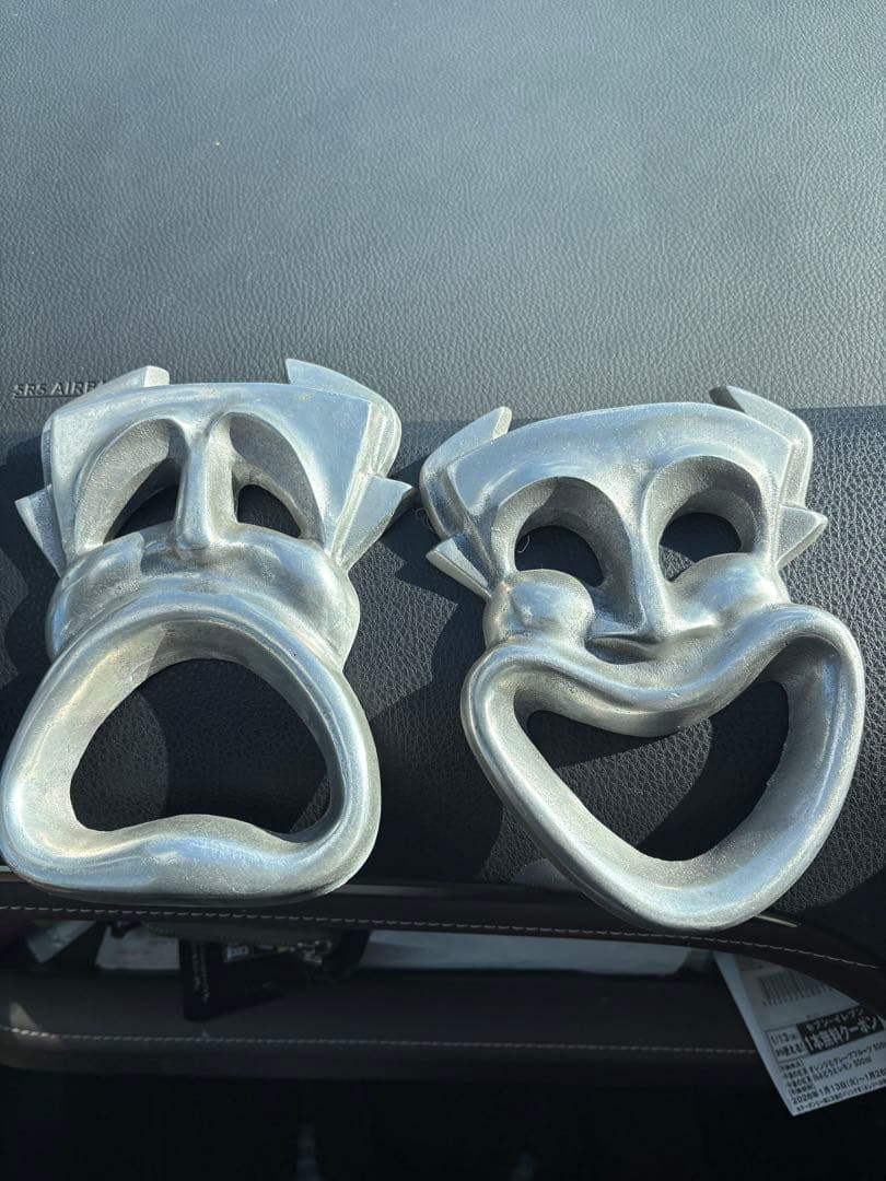 USA製1950年代ヴィンテージツーフェイスTWOFACE壁掛け鋳物置物オブジェ