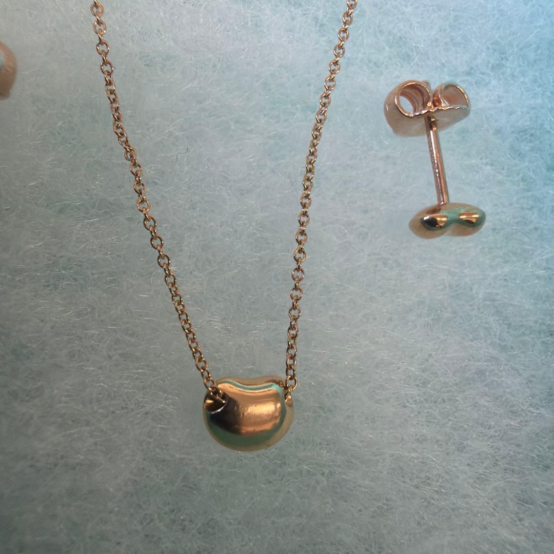 Tiffany & Co. ネックレス ピアス ビーンデザイン K18PG