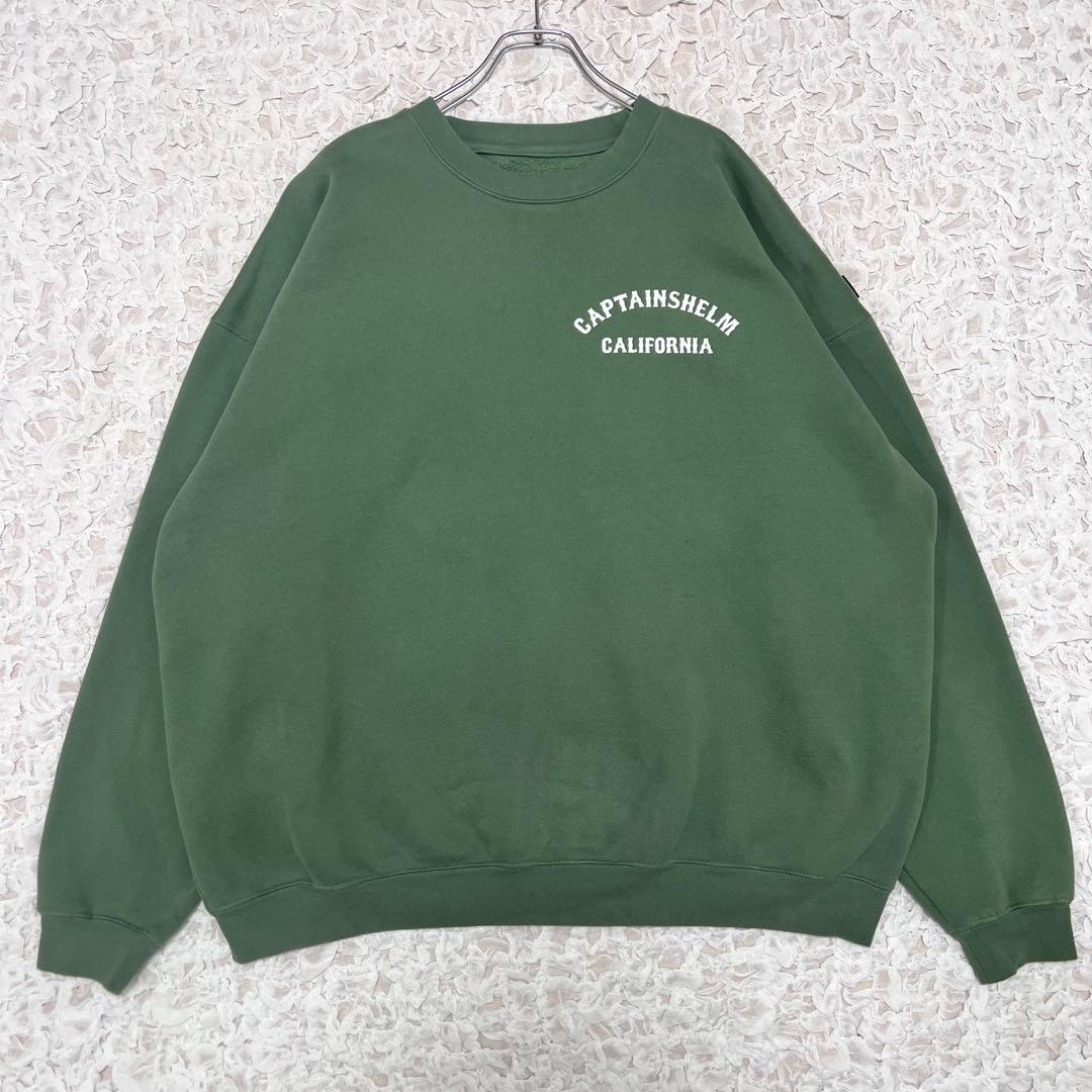 『CAPTAINS HELM』　スウェット　california 緑　【XL】