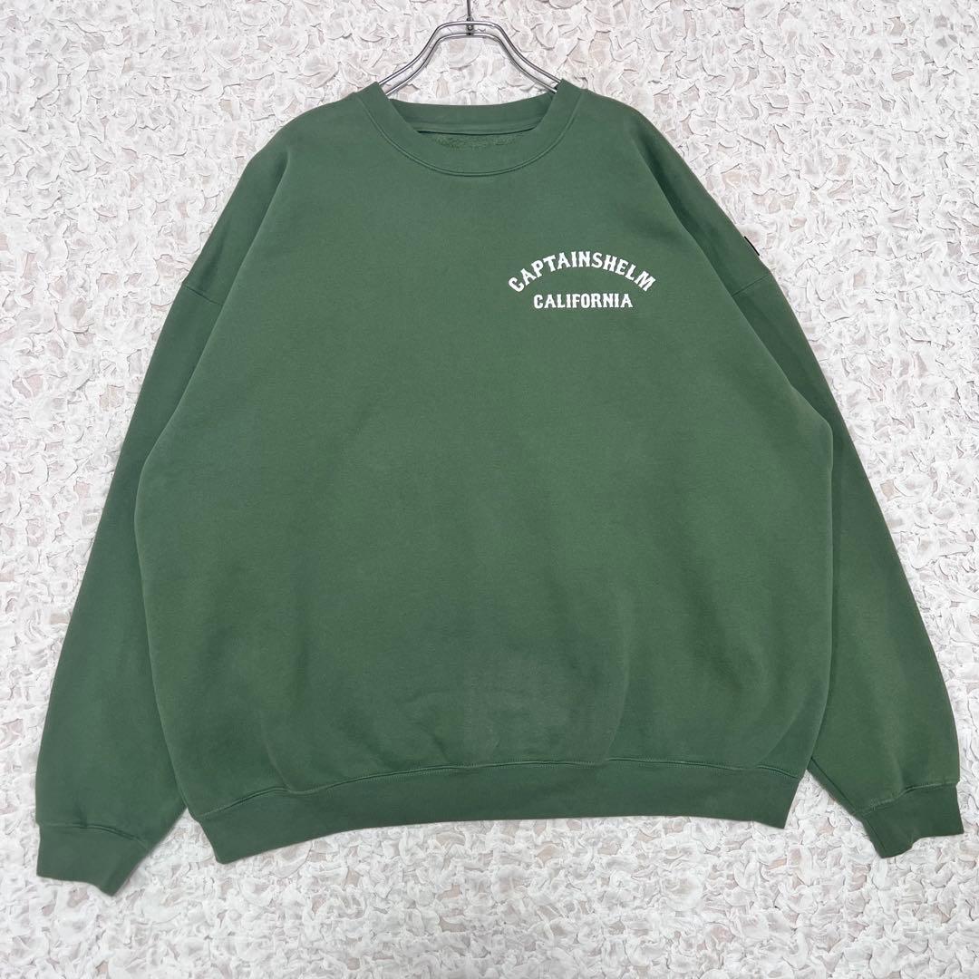 『CAPTAINS HELM』　スウェット　california 緑　【XL】