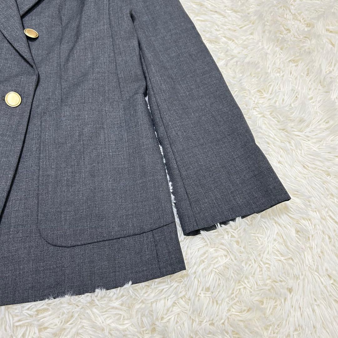 イエナ　ウールダブルブレストジャケット　金ボタン　グレー　Mサイズ　テーラード