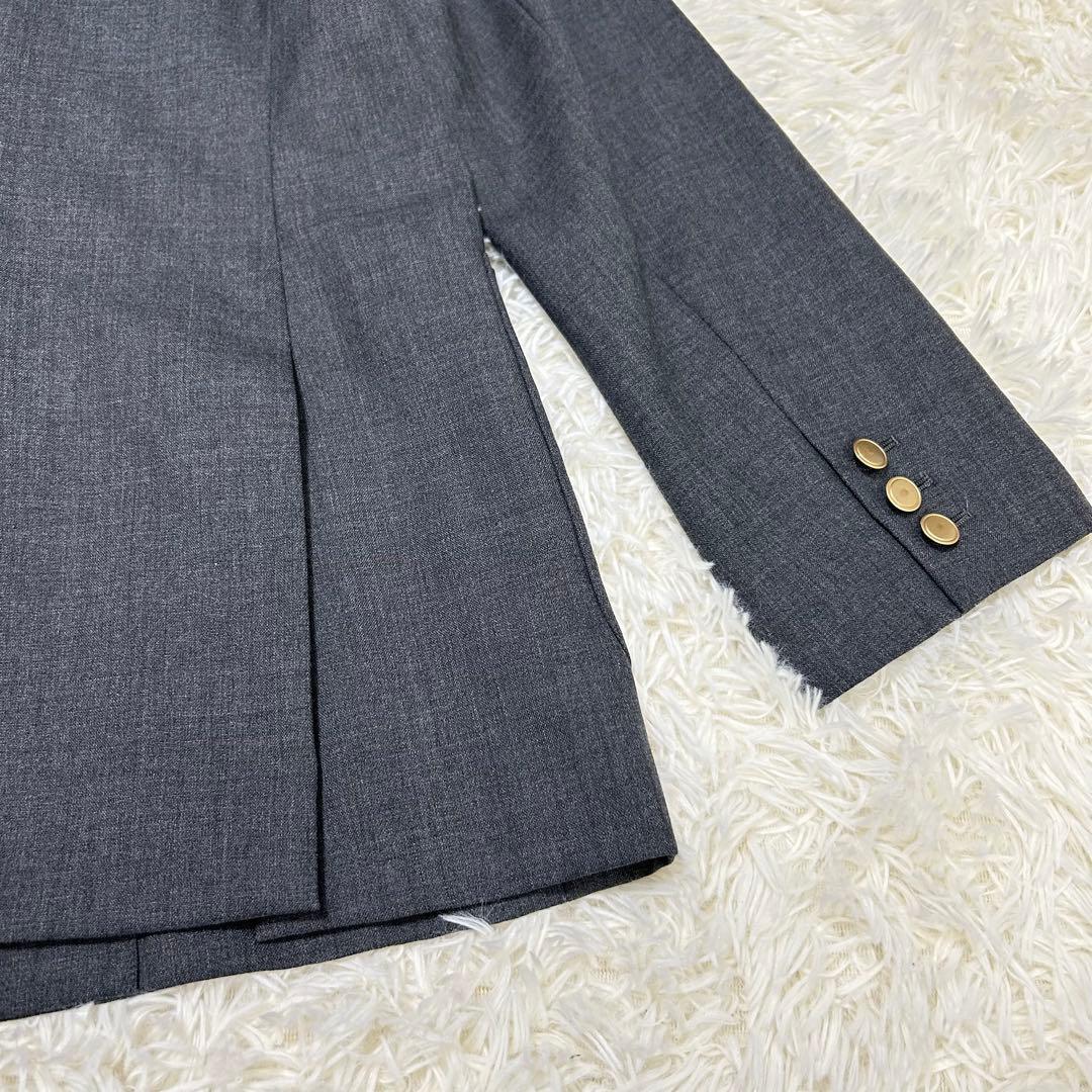 イエナ　ウールダブルブレストジャケット　金ボタン　グレー　Mサイズ　テーラード