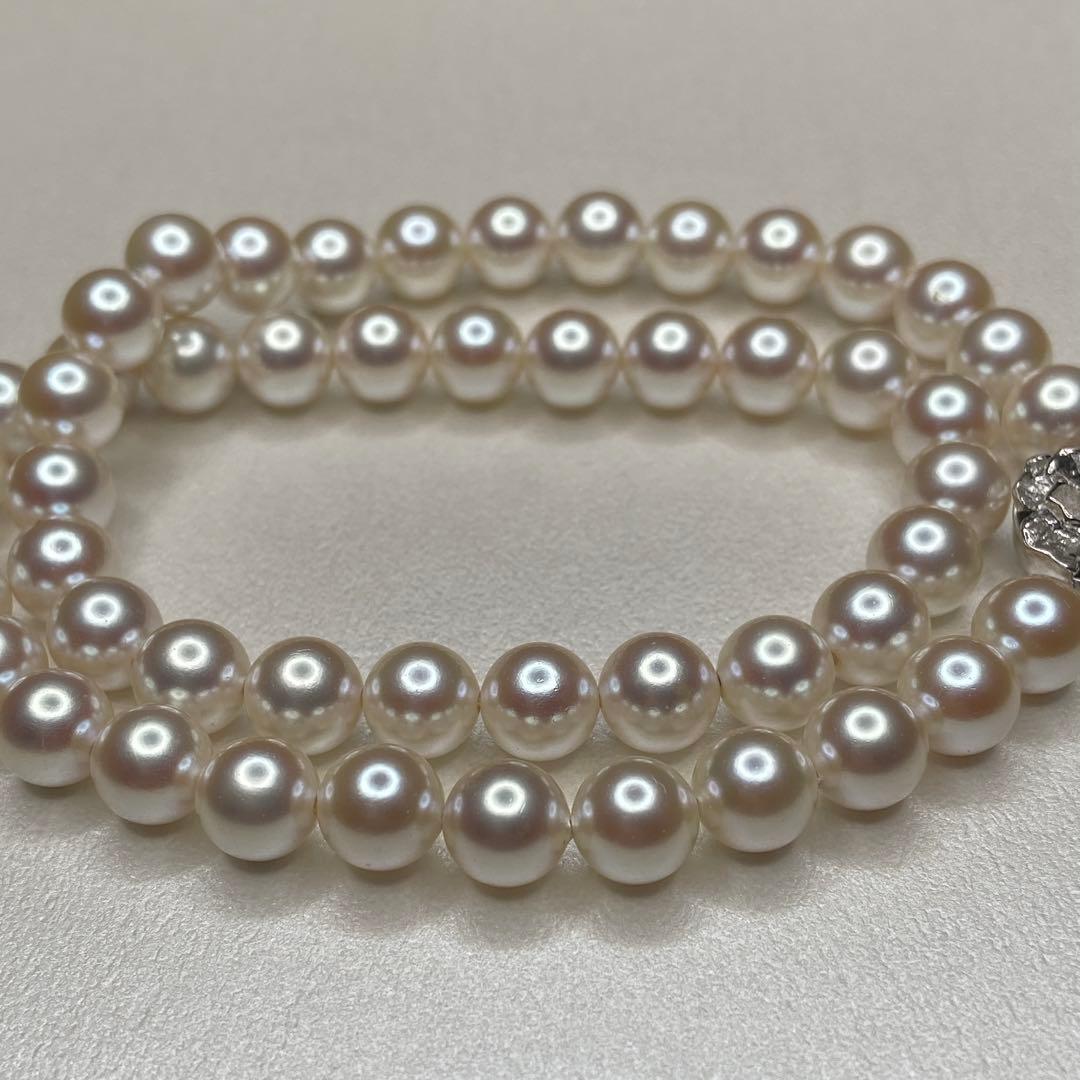 あこや本真珠 ネックレス イヤリング パール 約7.5〜8.0mm 大珠