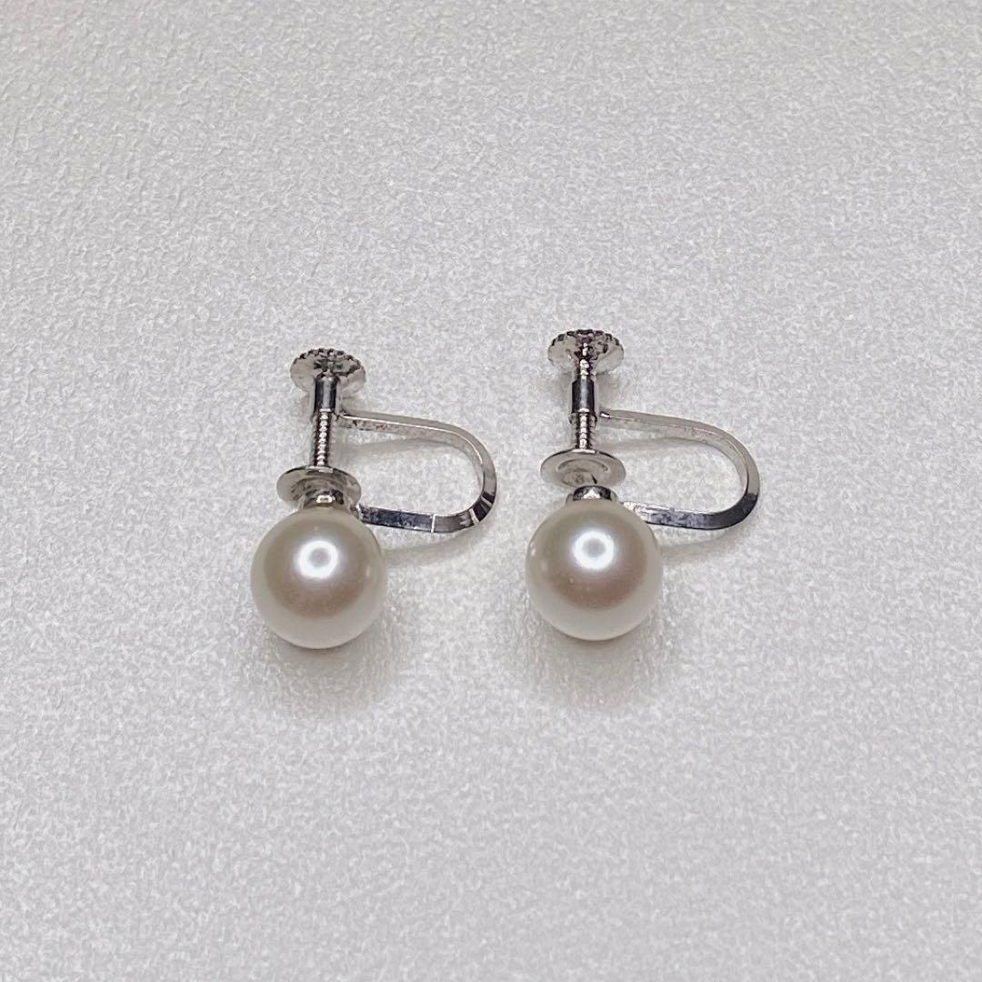 あこや本真珠 ネックレス イヤリング パール 約7.5〜8.0mm 大珠