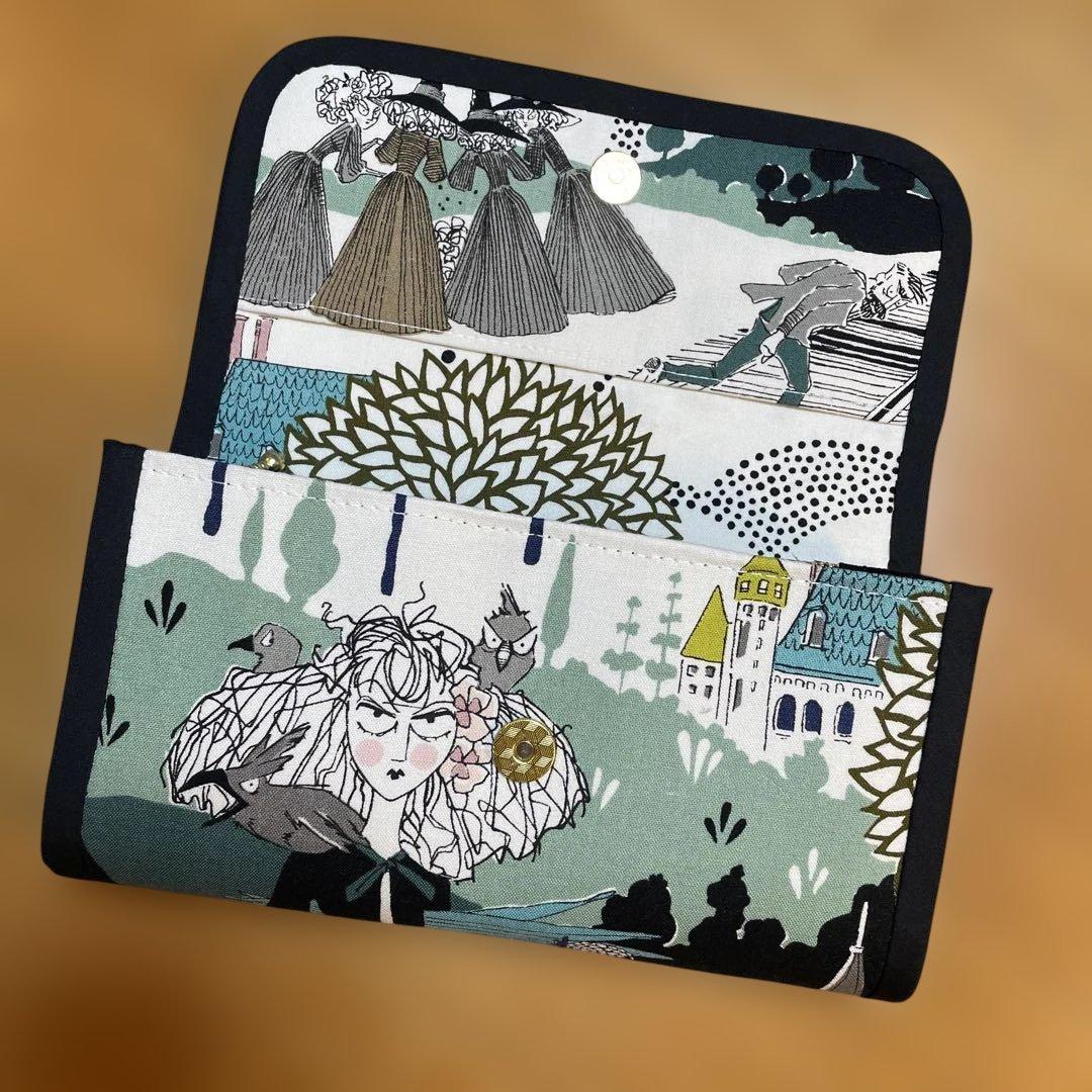 長財布　やりくり財布　ハンドメイド　レア廃盤生地