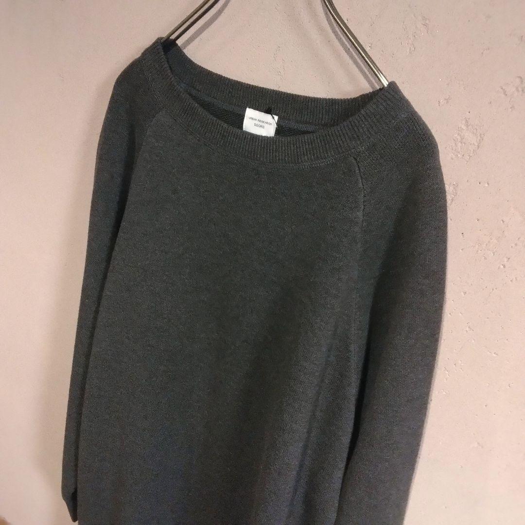 今季新品【アーバンリサーチドアーズ】スウェットライクニットワンピース　チャコール