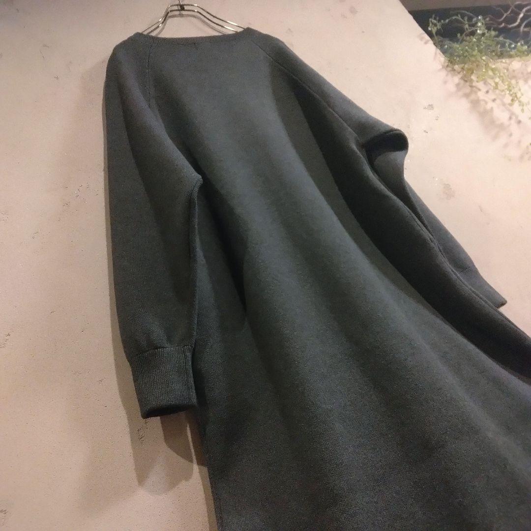 今季新品【アーバンリサーチドアーズ】スウェットライクニットワンピース　チャコール