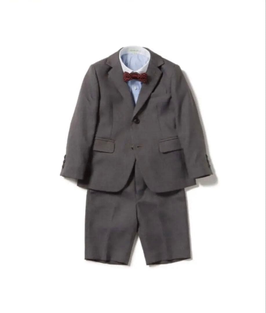 BEAMS mini セレモニー スーツ セットアップ 120 チャコール