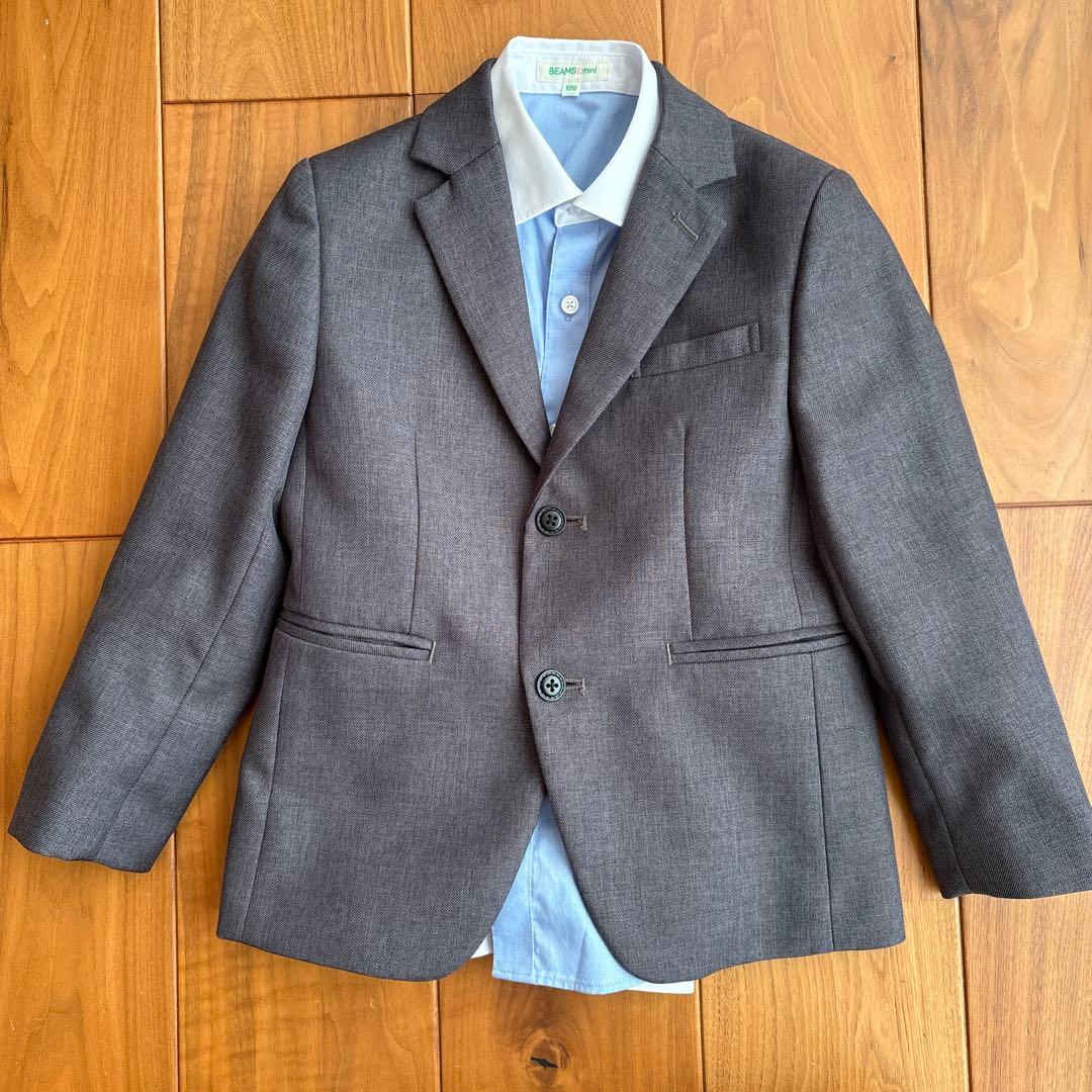 BEAMS mini セレモニー スーツ セットアップ 120 チャコール