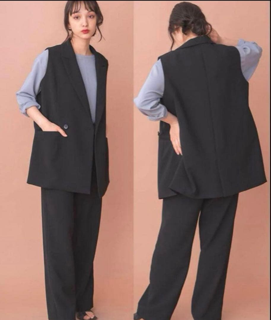 ナインアール プレミアム ベスト ジャケット ジレ オーバーサイズ