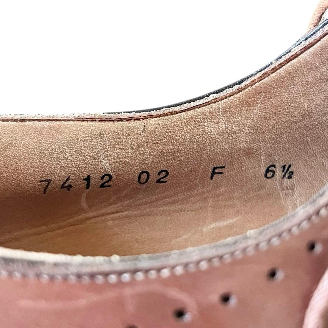 【美品】◾️サントーニ◾️オックスフォード◾️ストレートチップ◾️レザー◾️ブラウン