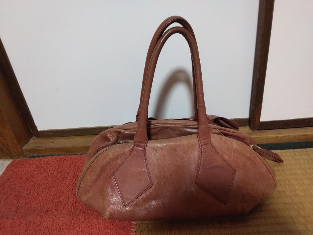 Vivienne Westwood ブラウンピンクレザー ハンドバッグ