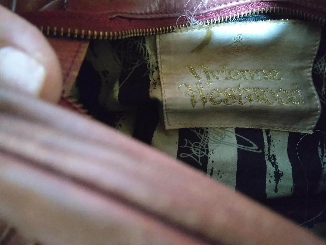Vivienne Westwood ブラウンピンクレザー ハンドバッグ